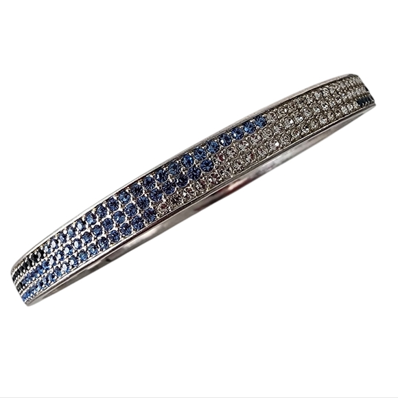 Coach bangle bracelet bangle petite pave rhinestones silver - Picture 3 of 12